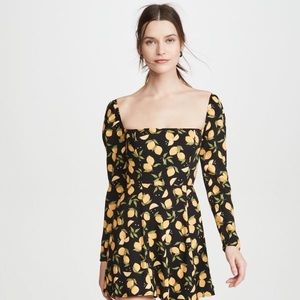 Sidecar dress in lemon drop print